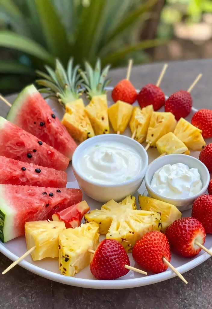 15 Appetizer Plating Ideas That Impress Guests Instantly - 10. Whimsical Fruit Kabobs 1