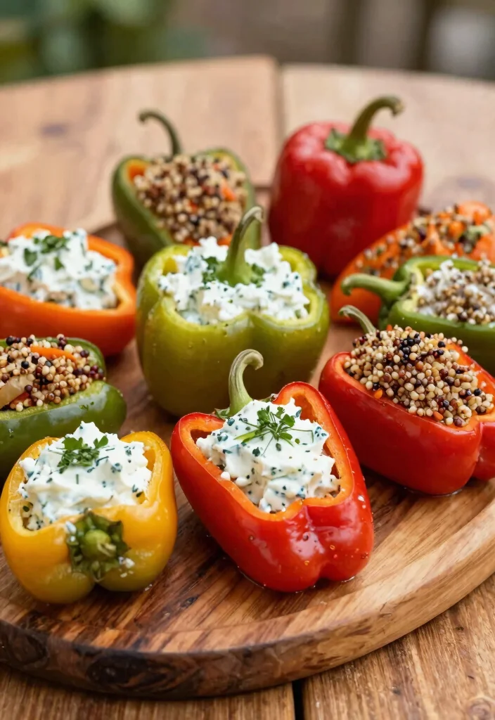 15 Appetizer Plating Ideas That Impress Guests Instantly - 7. Savory Stuffed Peppers 1