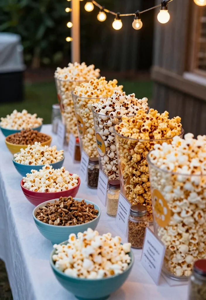 15 Appetizer Plating Ideas That Impress Guests Instantly - 8. Gourmet Popcorn Bar 1