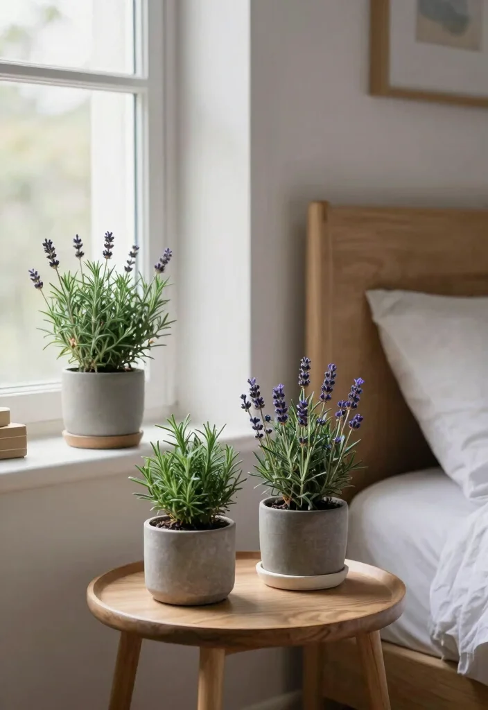 15 Bedroom Plant Decor Ideas That Feel Calm & Cozy - 12. Aromatic Plants for Relaxation 1