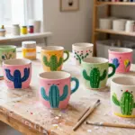 15 Cactus Pottery Painting Ideas With Playful Style