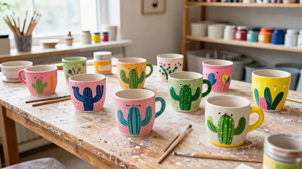 15 Cactus Pottery Painting Ideas With Playful Style