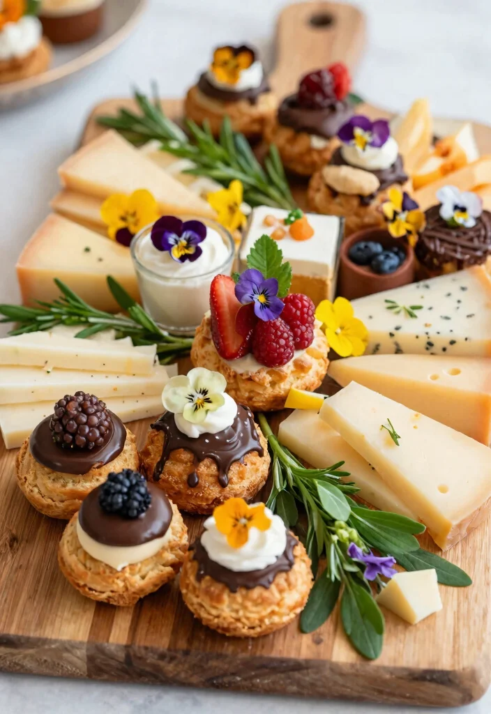 15 Choux Pastry Plating Ideas With Elegant Detail 62 15 Choux Pastry Plating Ideas With Elegant Detail - 12. Themed Dessert Boards 1