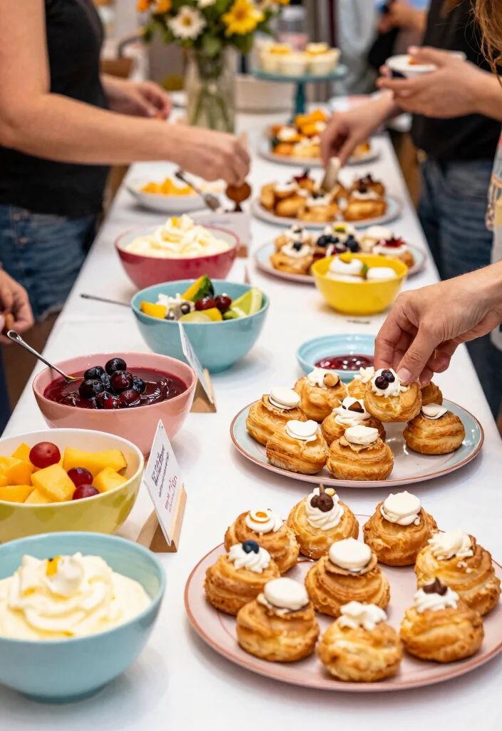 15 Choux Pastry Plating Ideas With Elegant Detail 63 15 Choux Pastry Plating Ideas With Elegant Detail - 13. Interactive Dessert Stations 1