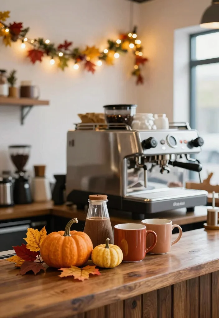 15 Coffee Bar Black Ideas With Bold Modern Edge - 15. Seasonal Decor Touches 1