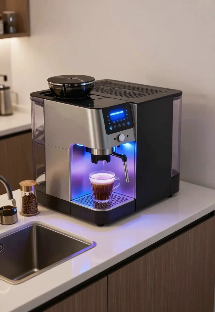 15 Coffee Bar With Sink Ideas for a Functional Setup 54 15 Coffee Bar With Sink Ideas for a Functional Setup - 14. Smart Coffee Bar with Tech Integration 1