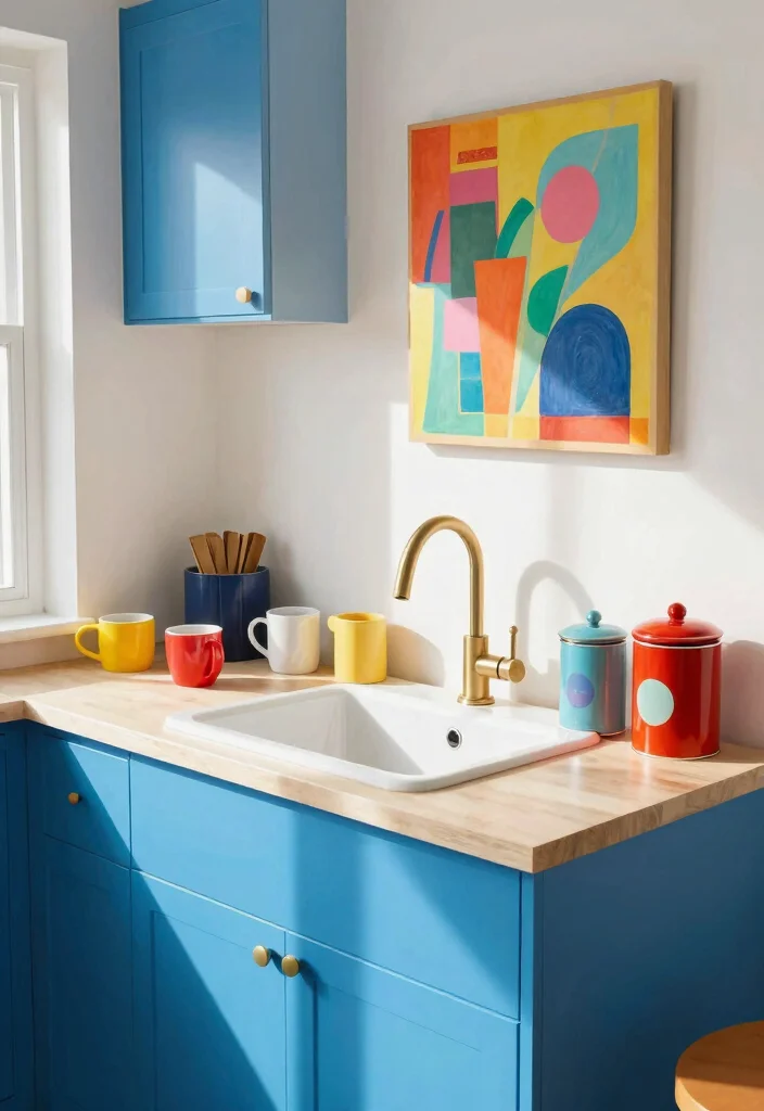 15 Coffee Bar With Sink Ideas for a Functional Setup 39 15 Coffee Bar With Sink Ideas for a Functional Setup - 9. Colorful Coffee Bar Setup 1