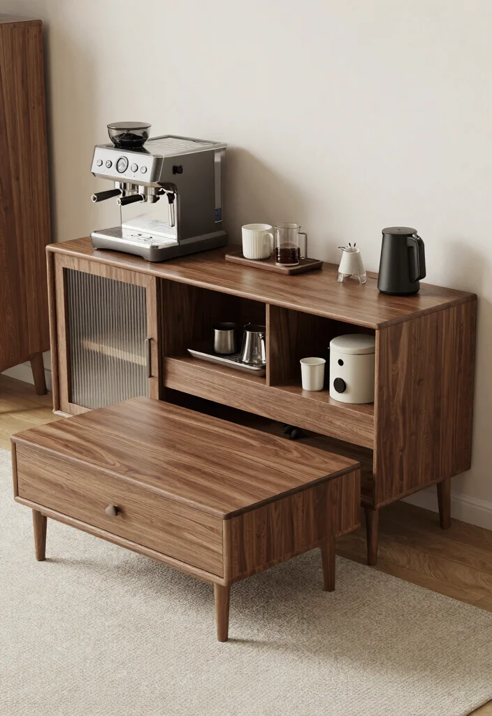 15 Glam Coffee Bar 2026 Trending Ideas With Luxe Gold Touches - 15. Multi-functional Elements 1
