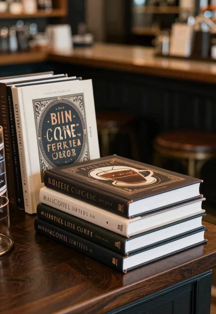 15 Glam Coffee Bar 2026 Trending Ideas With Luxe Gold Touches - 6. Stunning Coffee Table Books 1