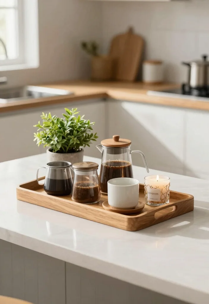 15 Kitchen Counter Organization Appliances Ideas That Look Clean 54 15 Kitchen Counter Organization Appliances Ideas That Look Clean - 14. Elegant Serving Tray 1