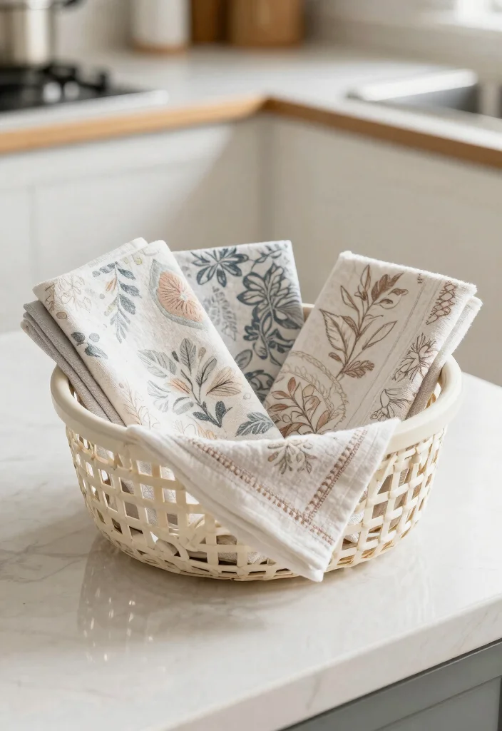 15 Kitchen Counter Organization Appliances Ideas That Look Clean 55 15 Kitchen Counter Organization Appliances Ideas That Look Clean - 15. Stylish Dish Towels 1