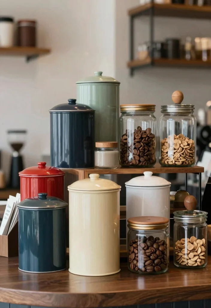 15 Mid Century Modern Coffee Bar Ideas With Retro Flair - 11. Stylish Storage Solutions 1