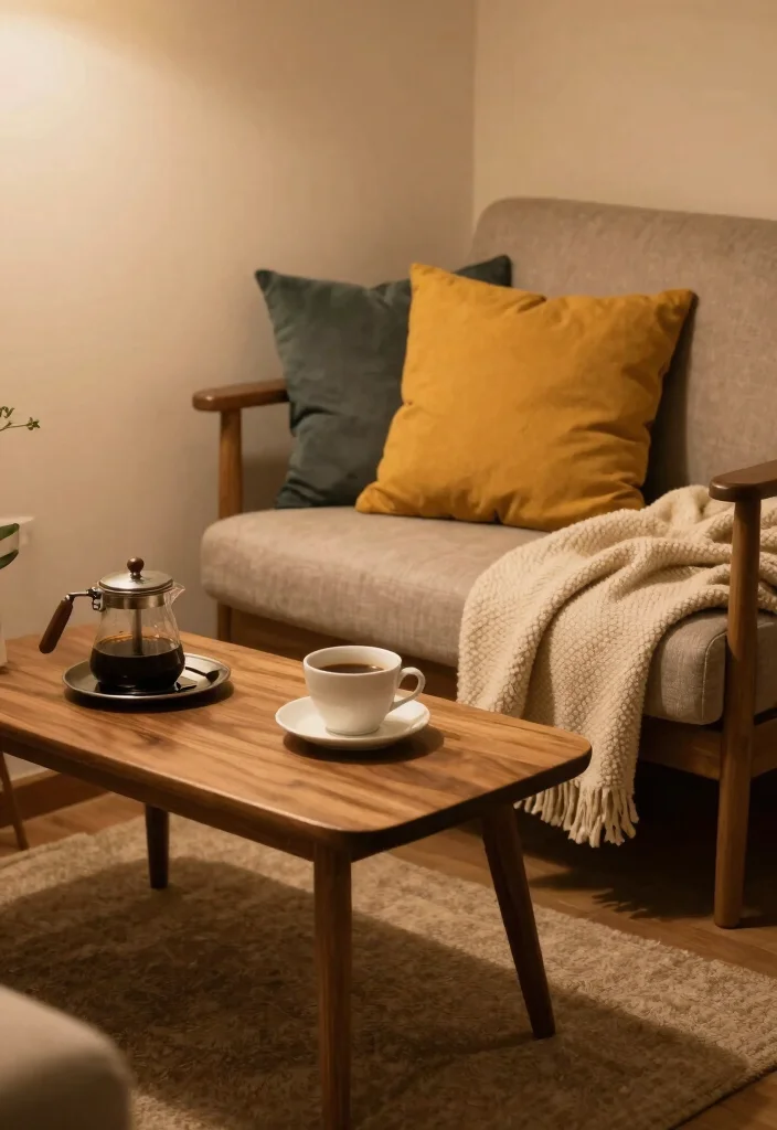 15 Mid Century Modern Coffee Bar Ideas With Retro Flair - 8. Cozy Nook Coffee Bar 1