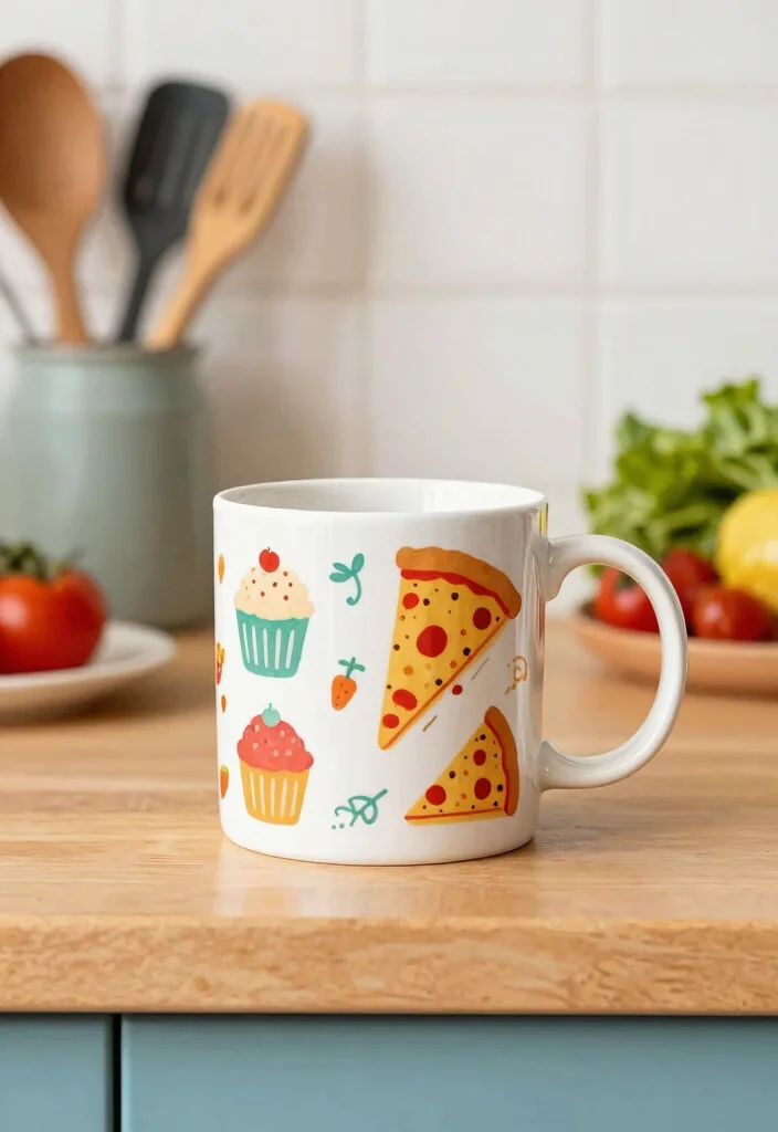 15 Painting Pottery Mug Ideas With Artistic Flair 54 15 Painting Pottery Mug Ideas With Artistic Flair - 14. Foodie Mugs 1