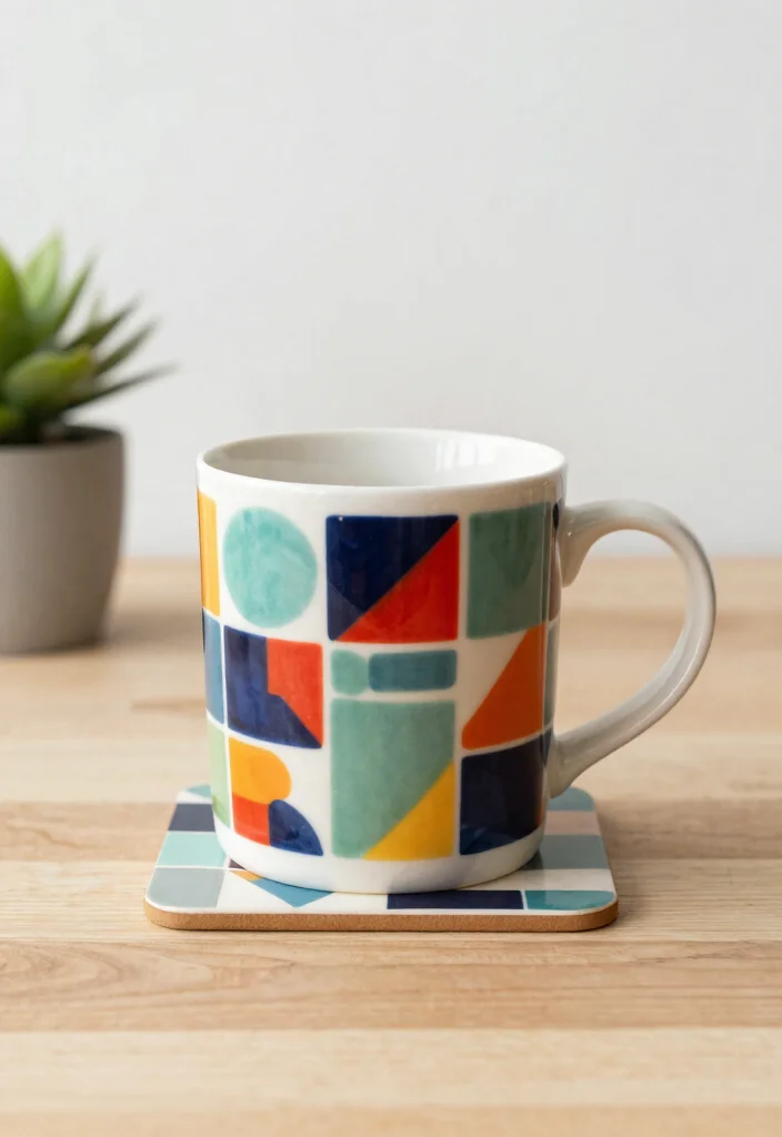 15 Painting Pottery Mug Ideas With Artistic Flair 17 15 Painting Pottery Mug Ideas With Artistic Flair - 7. Geometric Patterns 1