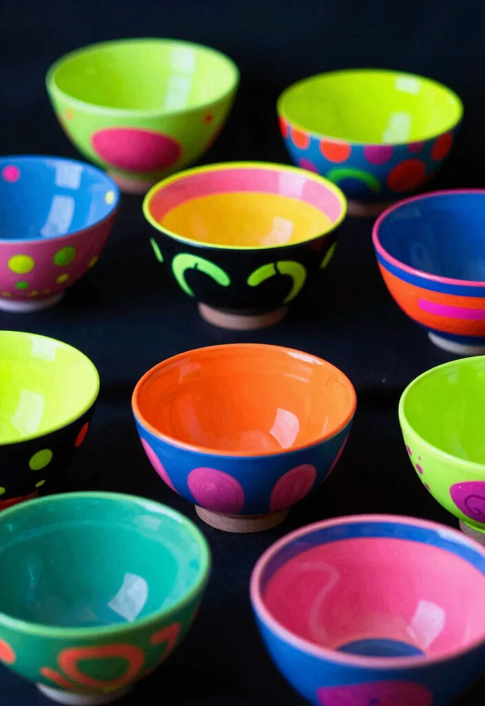 15 Pottery Painting Bowl 2026 Trending Ideas With Cute Designs 44 15 Pottery Painting Bowl 2026 Trending Ideas With Cute Designs - 12. Neon Accents 1