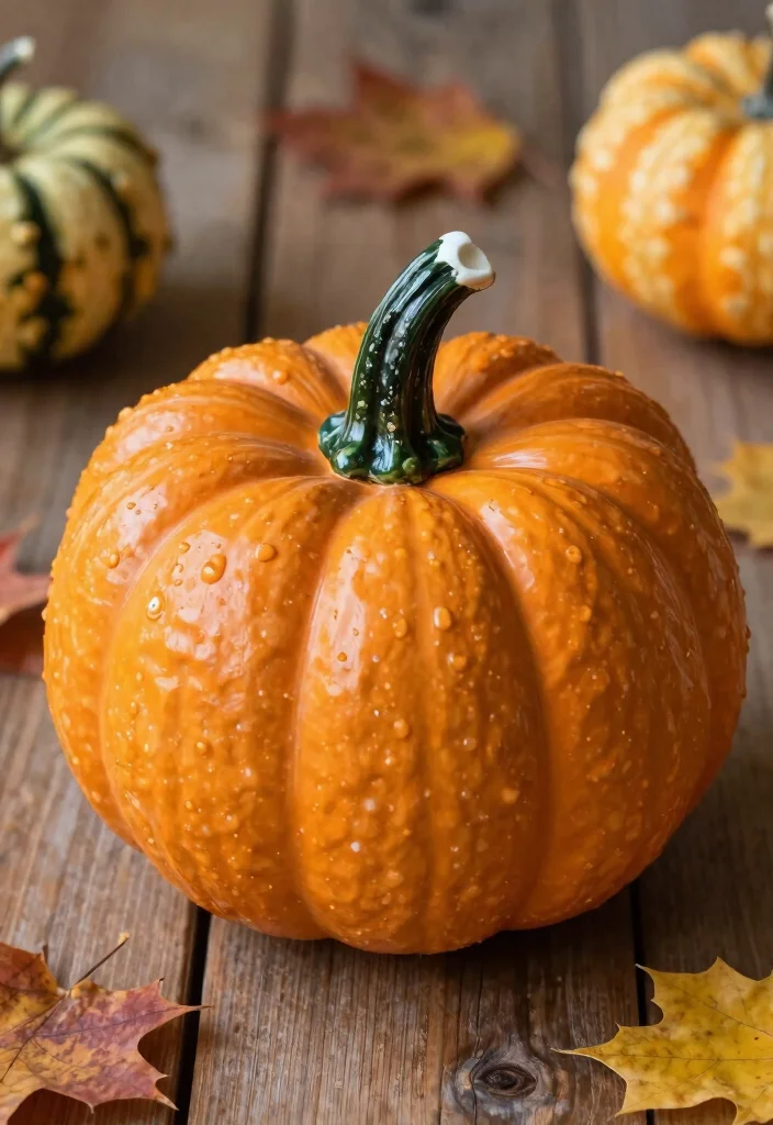 15 Pumpkin Pottery Painting Ideas With Cozy Autumn Vibes - 1. Classic Orange Pumpkin 1