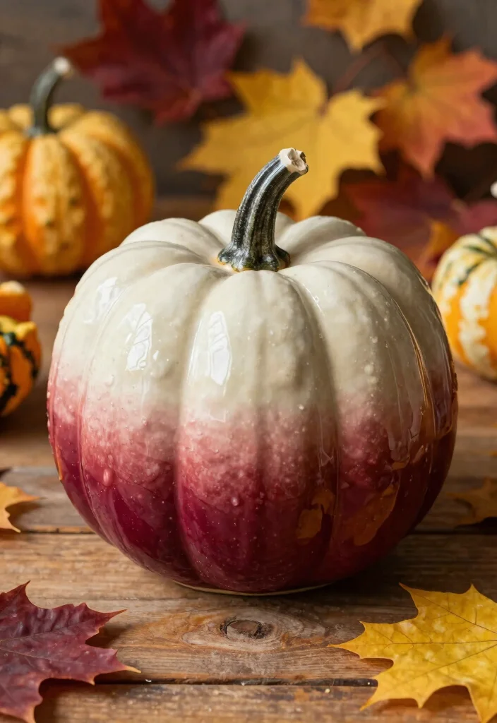 15 Pumpkin Pottery Painting Ideas With Cozy Autumn Vibes - 6. Gradient Color Techniques 1