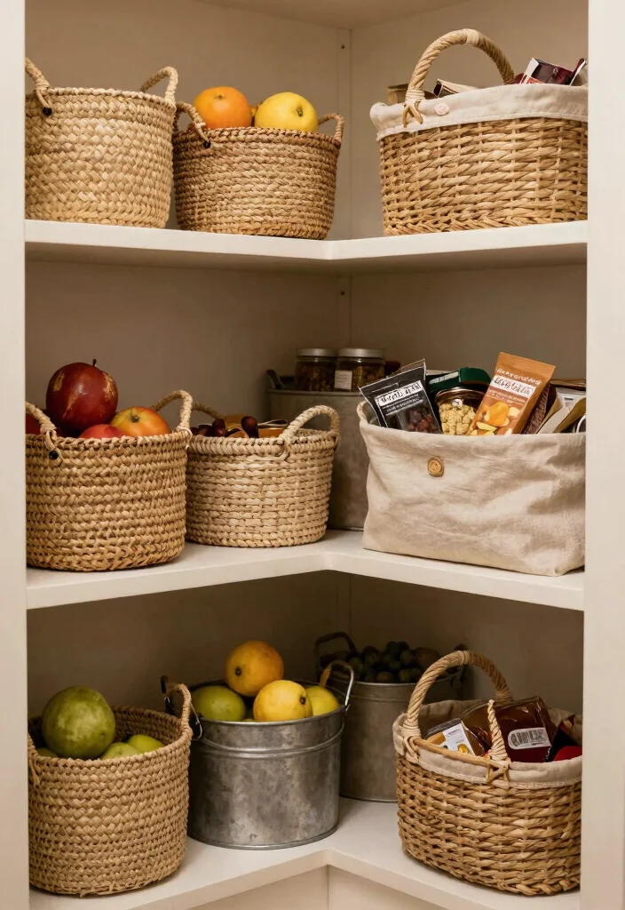 15 Small Kitchen Pantry Organization Ideas That Work Wonders 14 15 Small Kitchen Pantry Organization Ideas That Work Wonders - 4. Baskets and Bins Galore 1