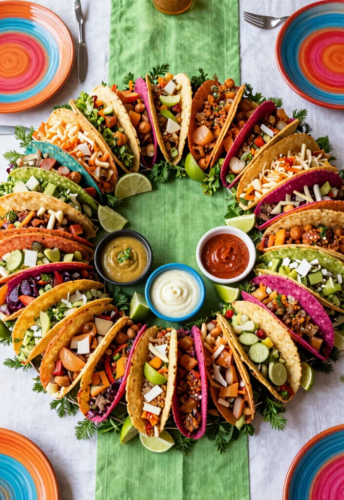 15 Taco Plating Ideas With Creative Style 41 15 Taco Plating Ideas With Creative Style - 11. Taco Wreath 1
