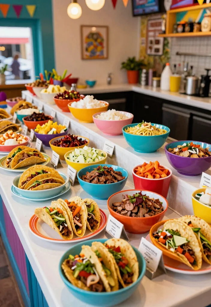 15 Taco Plating Ideas With Creative Style 39 15 Taco Plating Ideas With Creative Style - 9. Interactive Taco Bar 1