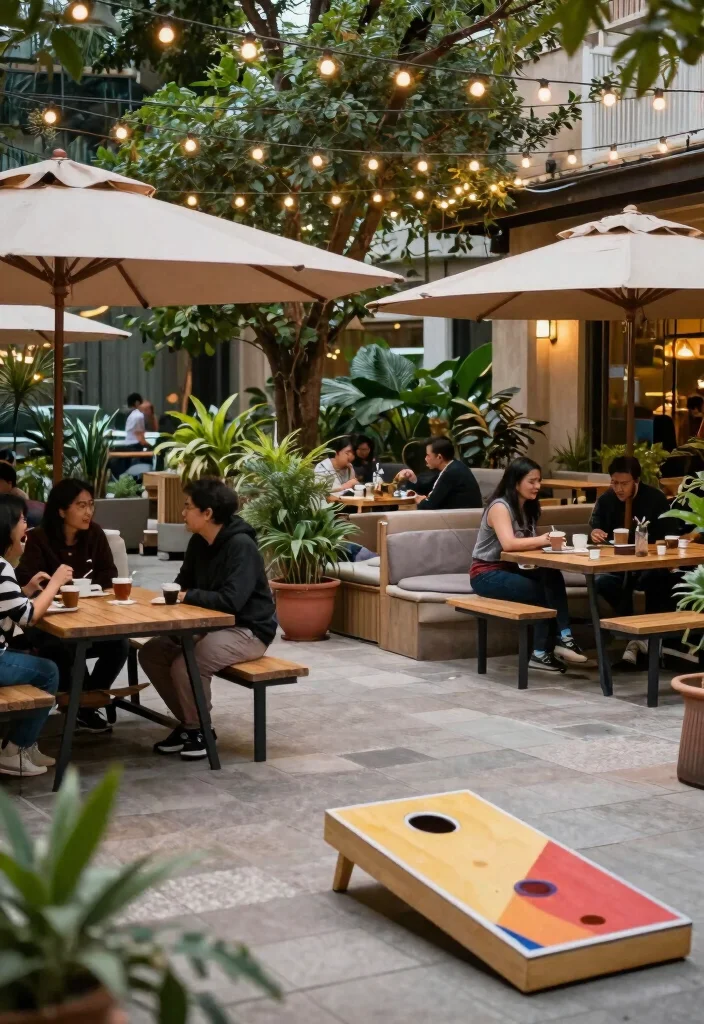 16 Church Coffee Bar Ideas That Feel Warm & Welcoming 42 16 Church Coffee Bar Ideas That Feel Warm & Welcoming - 12. Comfy Outdoor Coffee Space 1