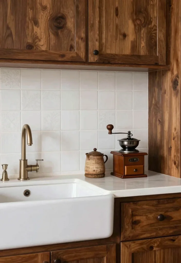 16 Coffee Bar Backsplash Ideas That Make a Statement - 9. Farmhouse Sink Tile 1