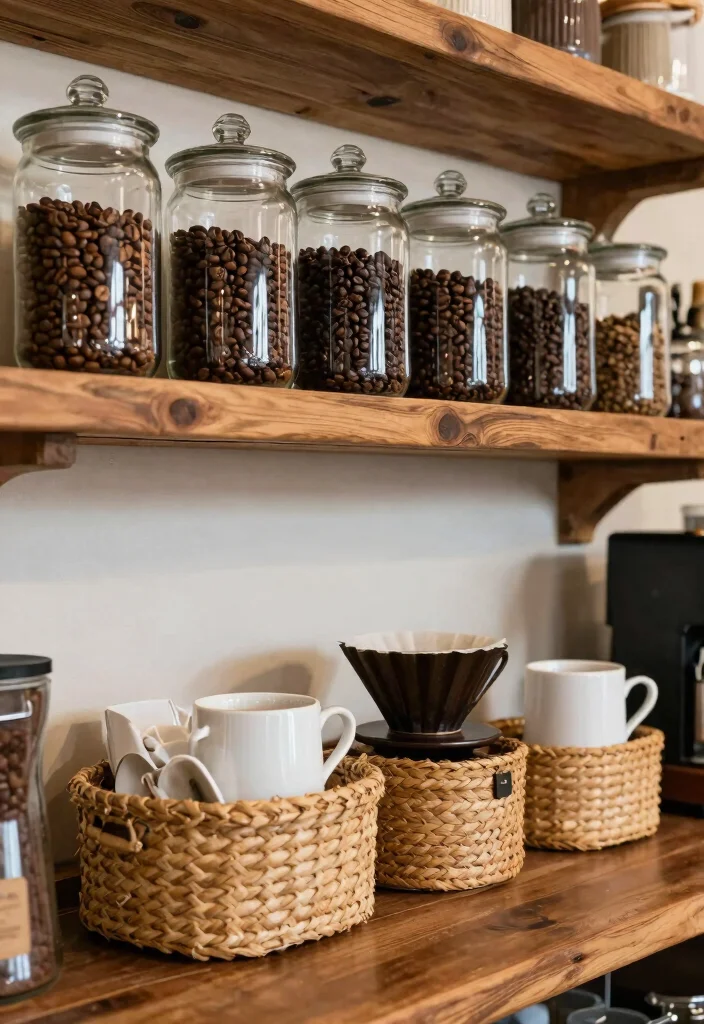 16 Coffee Bar Home 2026 Trending Ideas That Feel Cozy & Stylish 50 16 Coffee Bar Home 2026 Trending Ideas That Feel Cozy & Stylish - 10. Creative Coffee Storage Solutions 1
