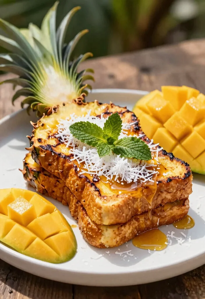 16 French Toast Plating Ideas That Feel Gourmet - 4. Tropical Delight 1