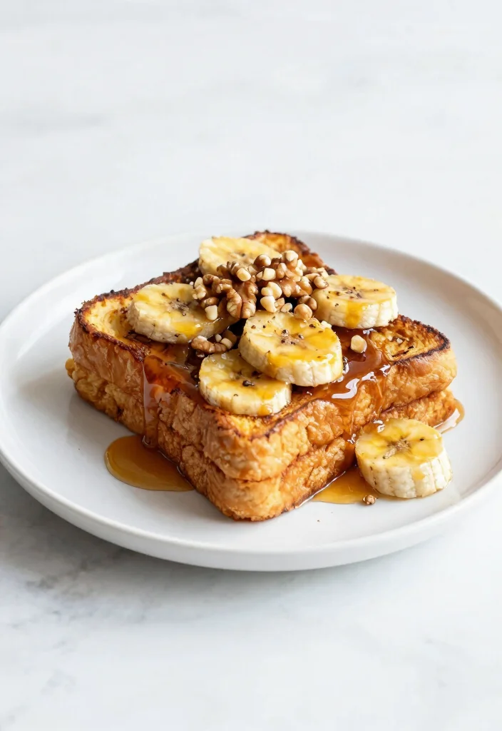 16 French Toast Plating Ideas That Feel Gourmet - 7. Caramelized Banana Delight 1