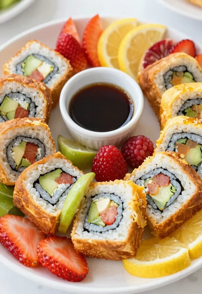 16 French Toast Plating Ideas That Feel Gourmet - 9. French Toast Sushi Rolls 1