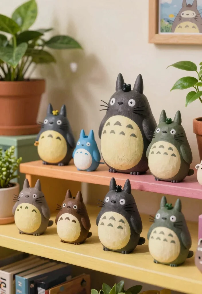 16 Ghibli Pottery Painting Ideas With Whimsical Charm 44 16 Ghibli Pottery Painting Ideas With Whimsical Charm - 14. Ghibli Animal Figurines 1