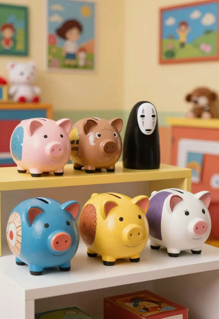 16 Ghibli Pottery Painting Ideas With Whimsical Charm 12 16 Ghibli Pottery Painting Ideas With Whimsical Charm - 2. Spirited Away Piggy Banks 1