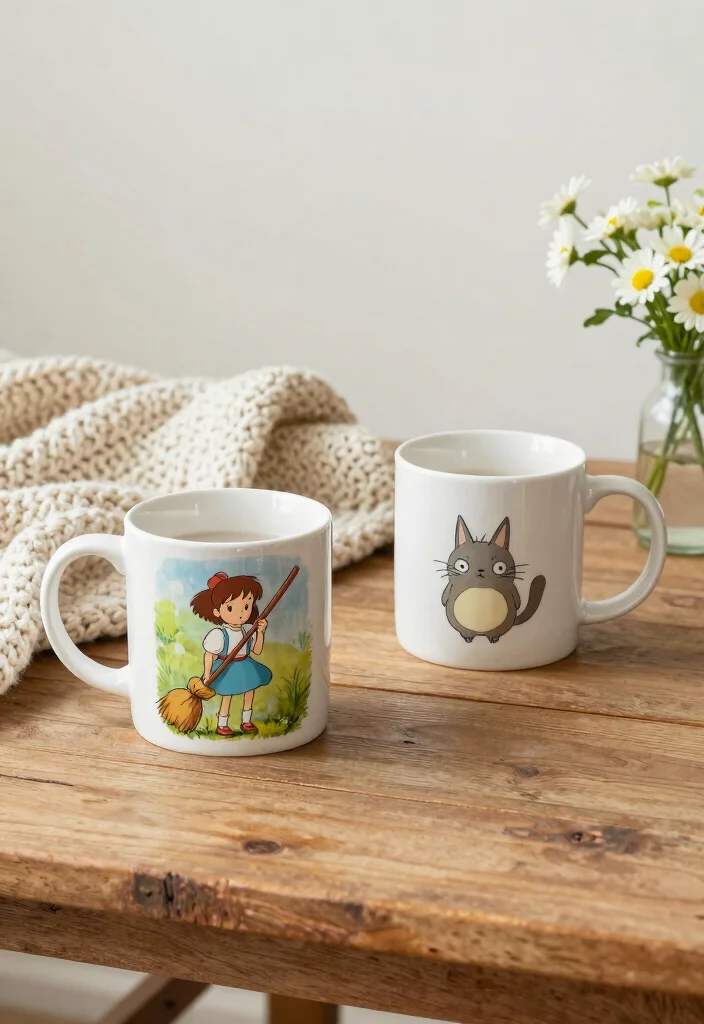 16 Ghibli Pottery Painting Ideas With Whimsical Charm 14 16 Ghibli Pottery Painting Ideas With Whimsical Charm - 4. Kiki's Delivery Service Mugs 1