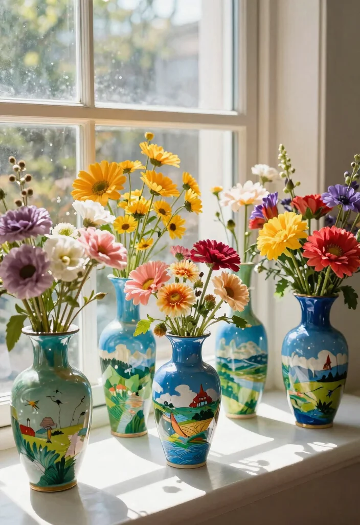 16 Ghibli Pottery Painting Ideas With Whimsical Charm 16 16 Ghibli Pottery Painting Ideas With Whimsical Charm - 6. Nausicaä-Inspired Vases 1