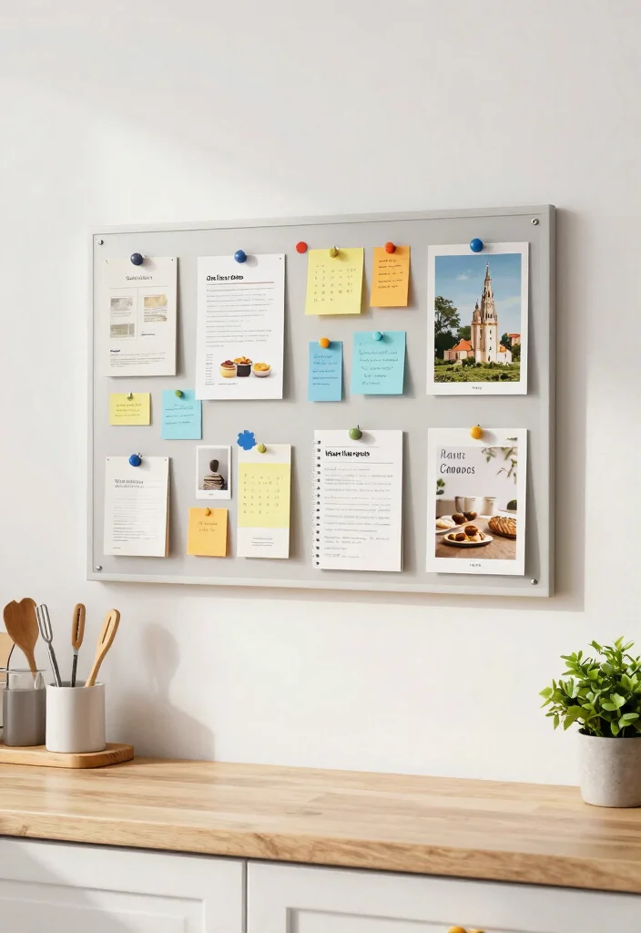 16 Kitchen Countertop Organization Ideas That Reduce Clutter - 4. Get Creative with Magnet Boards 1