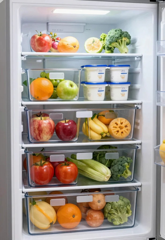 16 Kitchen Fridge Organization Ideas That Stay Neat 3 16 Kitchen Fridge Organization Ideas That Stay Neat - 3. Clear Bins for Categorizing 1