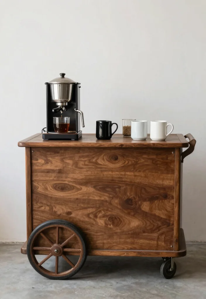 16 Minimalist Coffee Bar Ideas With Clean Aesthetic 63 16 Minimalist Coffee Bar Ideas With Clean Aesthetic - 13. Vintage-Inspired Coffee Bar 1