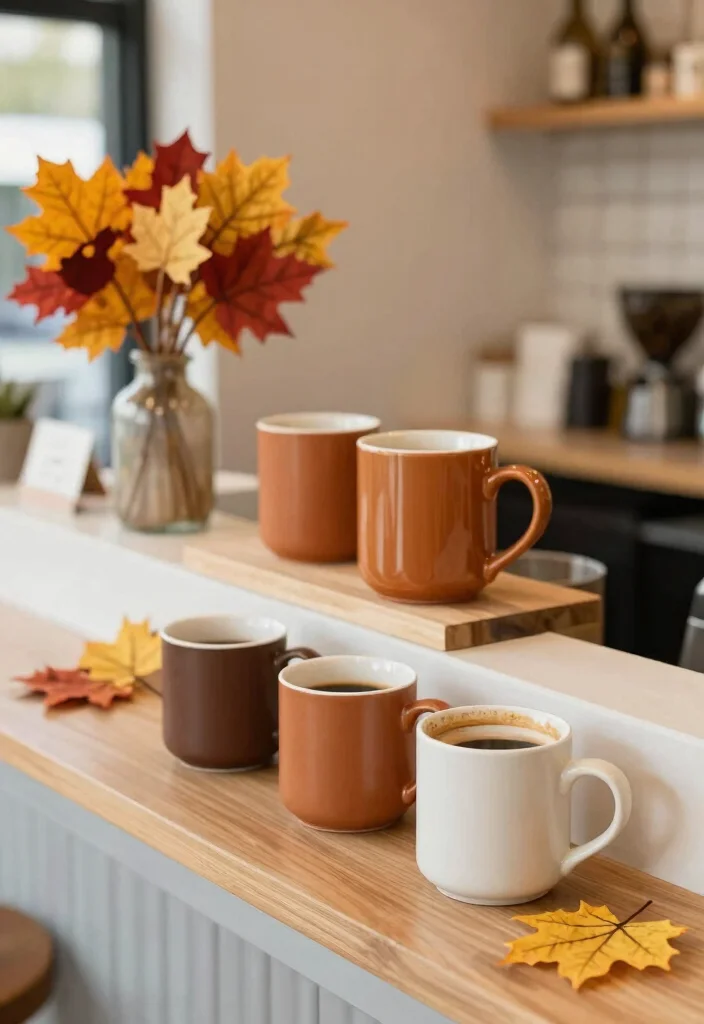 16 Minimalist Coffee Bar Ideas With Clean Aesthetic 66 16 Minimalist Coffee Bar Ideas With Clean Aesthetic - 16. Seasonal Coffee Decor 1