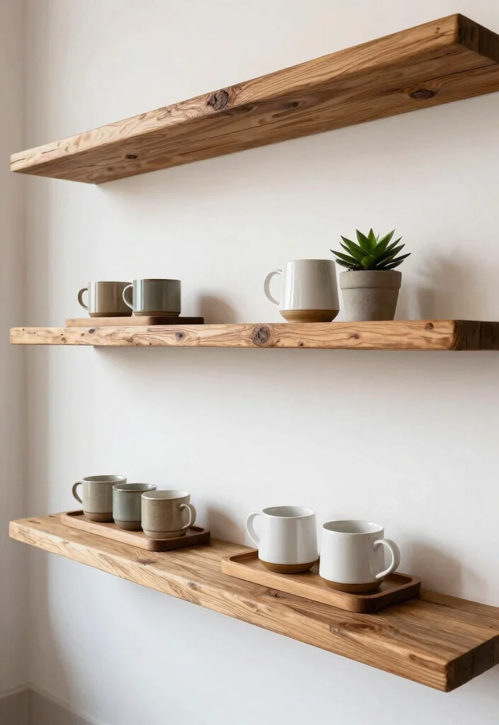 16 Minimalist Coffee Bar Ideas With Clean Aesthetic 12 16 Minimalist Coffee Bar Ideas With Clean Aesthetic - 2. Rustic Wood and Minimalism 1