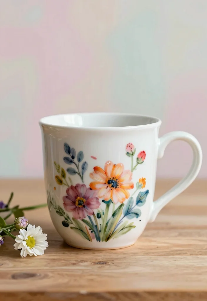 16 Mug Pottery Painting Ideas With Personal Touch 1 16 Mug Pottery Painting Ideas With Personal Touch - 1. Floral Fantasy 1