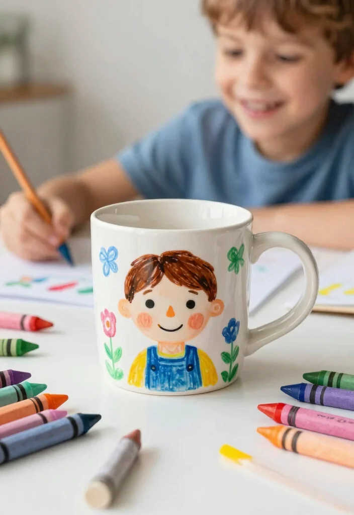 16 Mug Pottery Painting Ideas With Personal Touch 41 16 Mug Pottery Painting Ideas With Personal Touch - 11. Kids’ Artwork 1