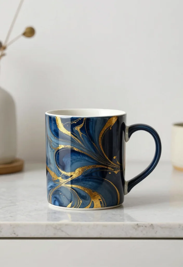 16 Mug Pottery Painting Ideas With Personal Touch 42 16 Mug Pottery Painting Ideas With Personal Touch - 12. Marbled Effect 1