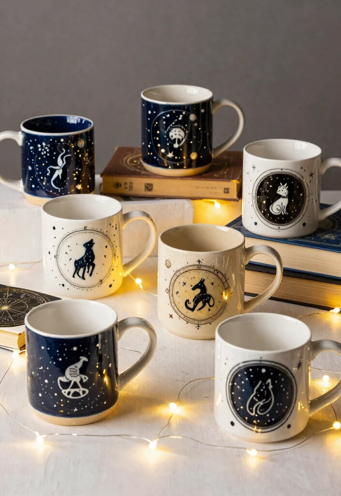 16 Mug Pottery Painting Ideas With Personal Touch 26 16 Mug Pottery Painting Ideas With Personal Touch - 6. Zodiac Signs 1