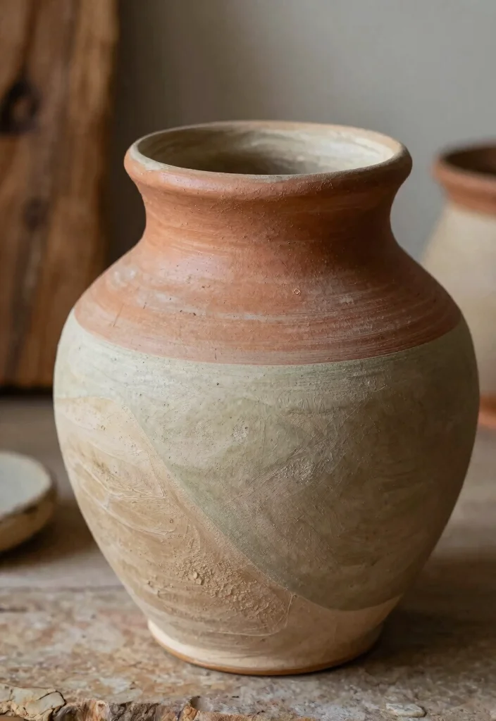 16 Pottery Inspiration Painting Ideas With Creative Patterns - 10. Earthy Textured Finishes 1