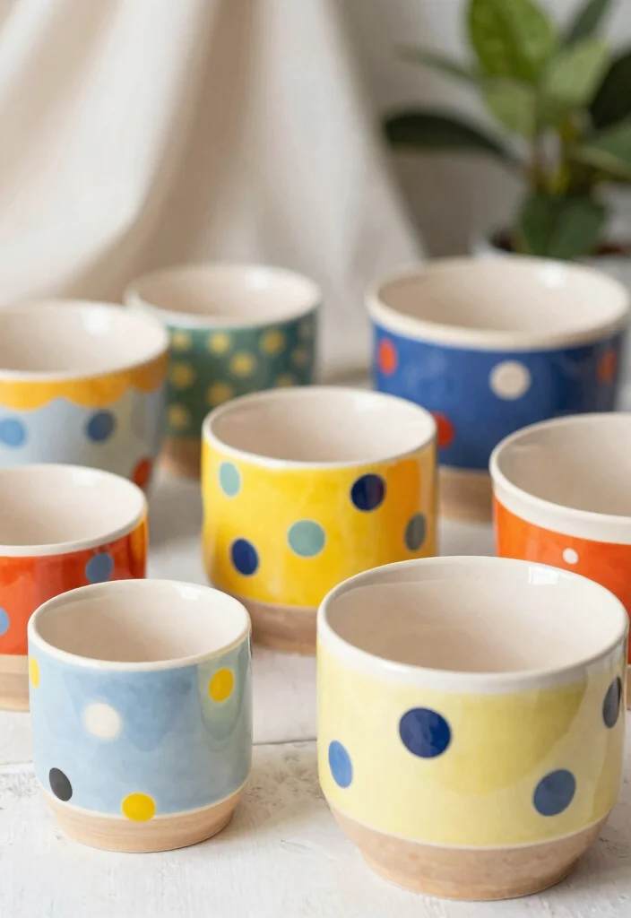 16 Pottery Inspiration Painting Ideas With Creative Patterns - 11. Dotted Designs 1