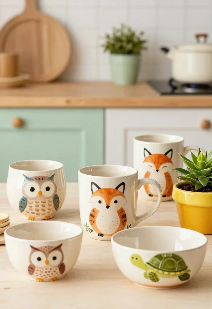 16 Pottery Inspiration Painting Ideas With Creative Patterns - 5. Whimsical Animal Prints 1