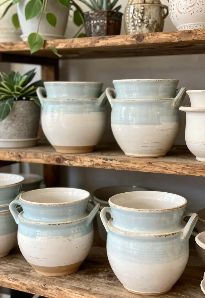 16 Pottery Inspiration Painting Ideas With Creative Patterns - 6. Distressed Vintage Looks 1