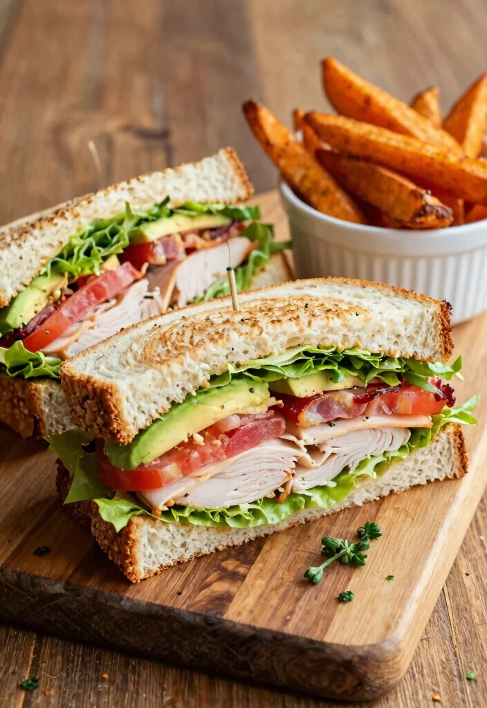 16 Sandwich Plating Presentation Ideas That Elevate Simple Meals - 5. The Classic Club Reimagined 1