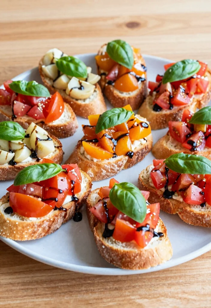 16 Sandwich Plating Presentation Ideas That Elevate Simple Meals - 6. Bountiful Bruschetta 1